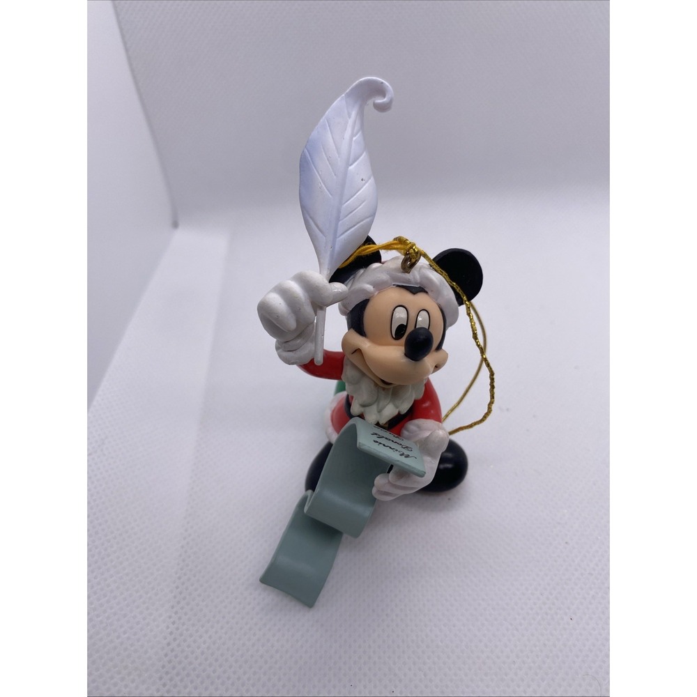 Disney Mickey Mouse Christmas Ornament Santa Claus Checking List 1996 Vintage